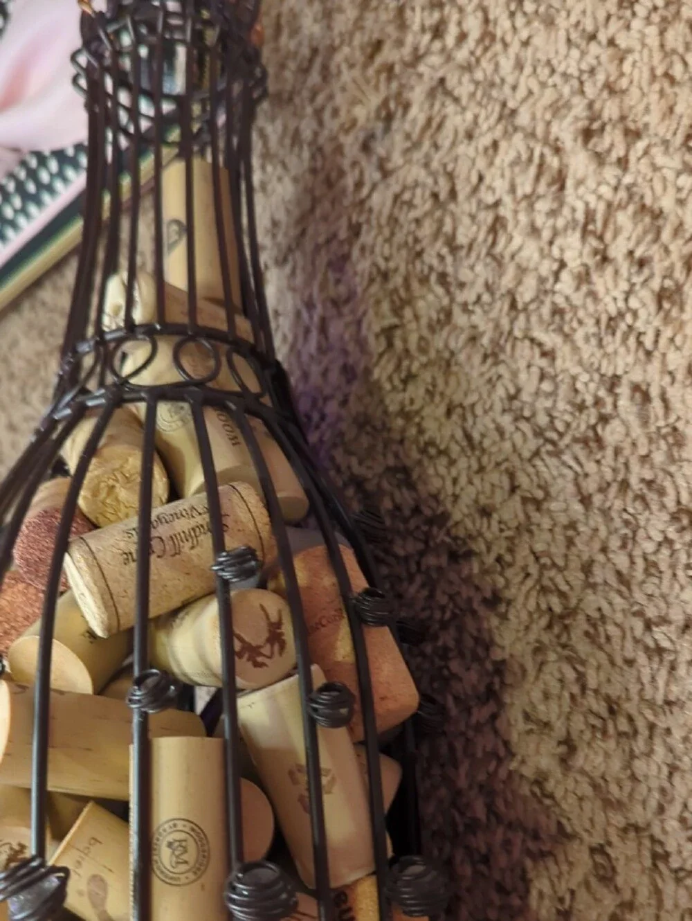 Decorative Champagne Cork Bottle Wire Cage - Bronze & Black